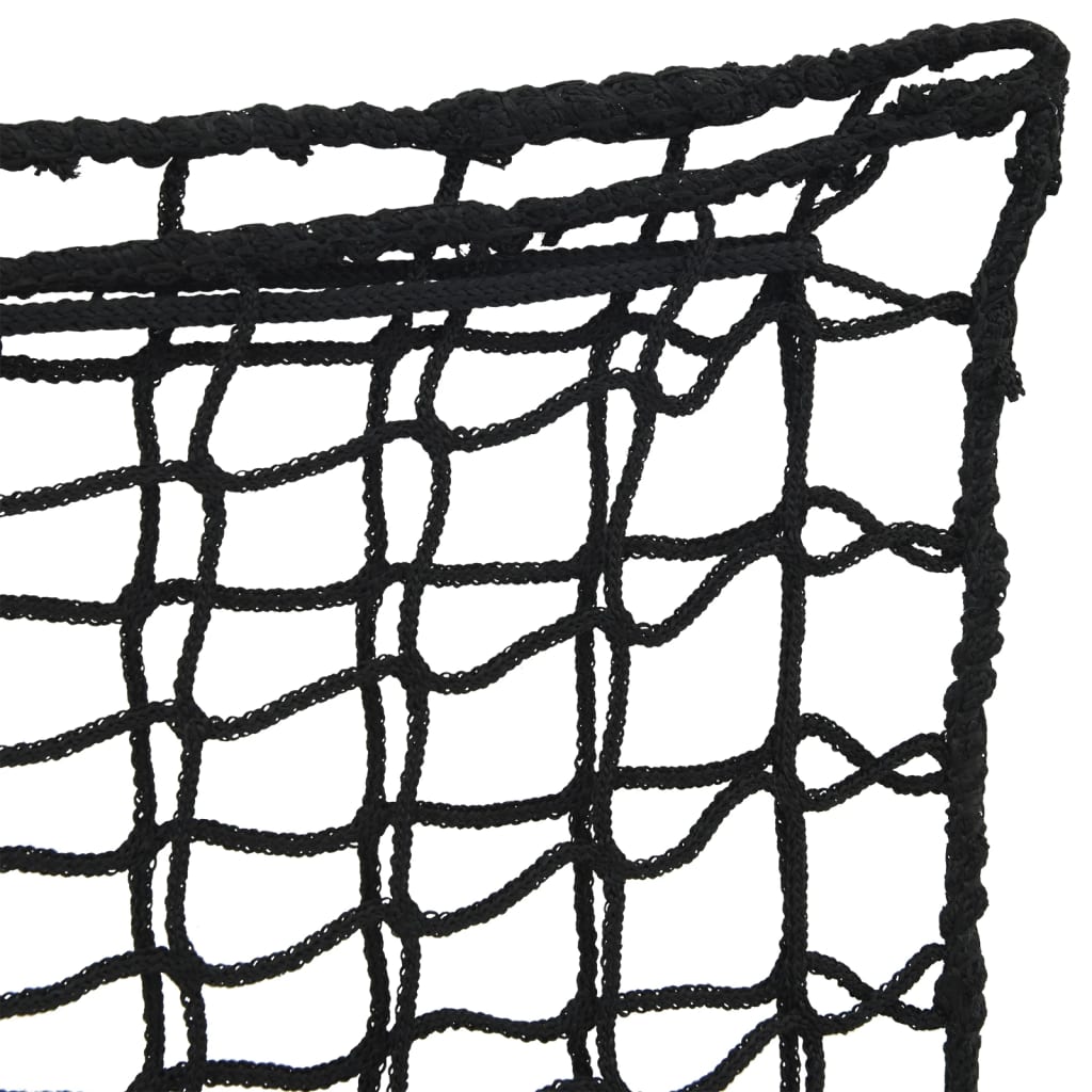 Hooinetten 2 st 75x75 cm vierkant polypropeen zwart