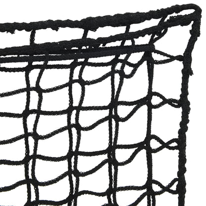 Hooinetten 2 st 75x75 cm vierkant polypropeen zwart