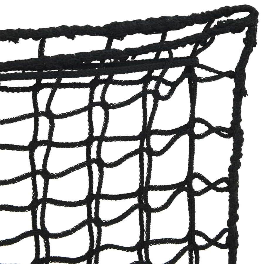 Hooinetten 2 st 75x75 cm vierkant polypropeen zwart