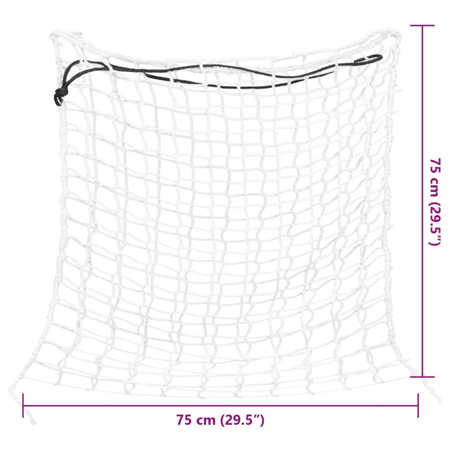 Hooinetten 2 st 75x75 cm vierkant polypropeen wit