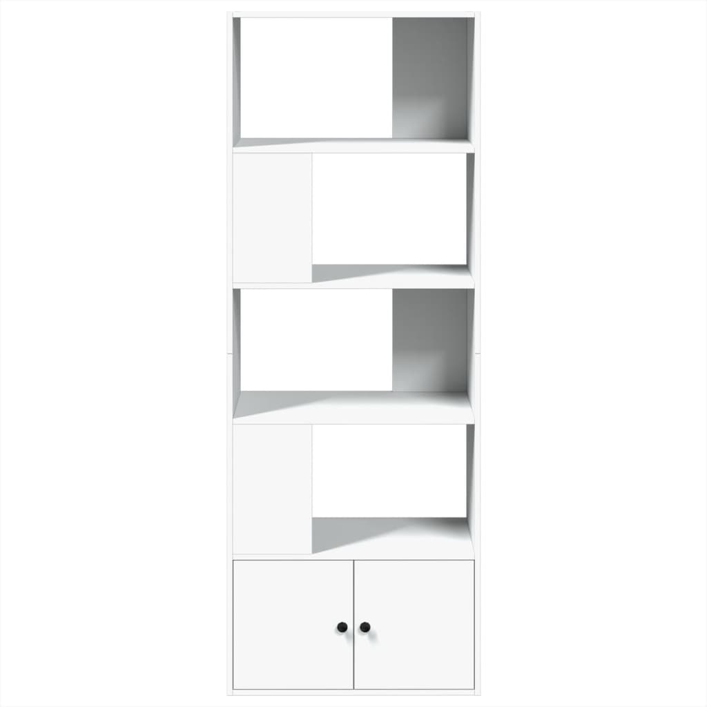 Boekenkast 70x36x189 cm bewerkt hout wit
