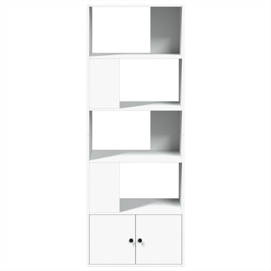Boekenkast 70x36x189 cm bewerkt hout wit