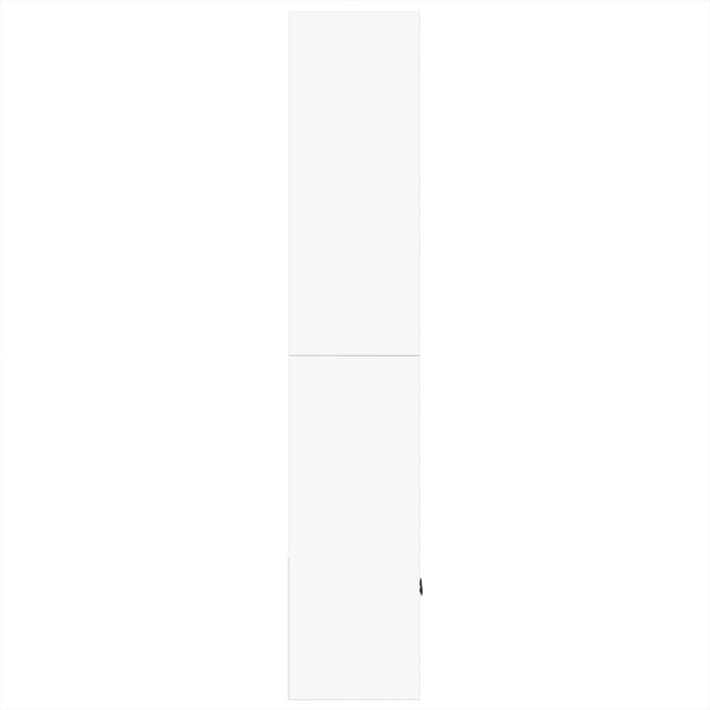 Boekenkast 70x36x189 cm bewerkt hout wit