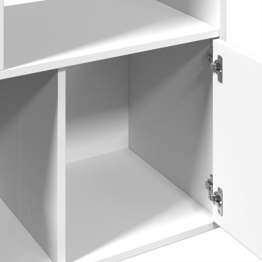 Boekenkast 70x36x189 cm bewerkt hout wit
