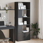 Bookcase 70x36x189 cm treated wood black
