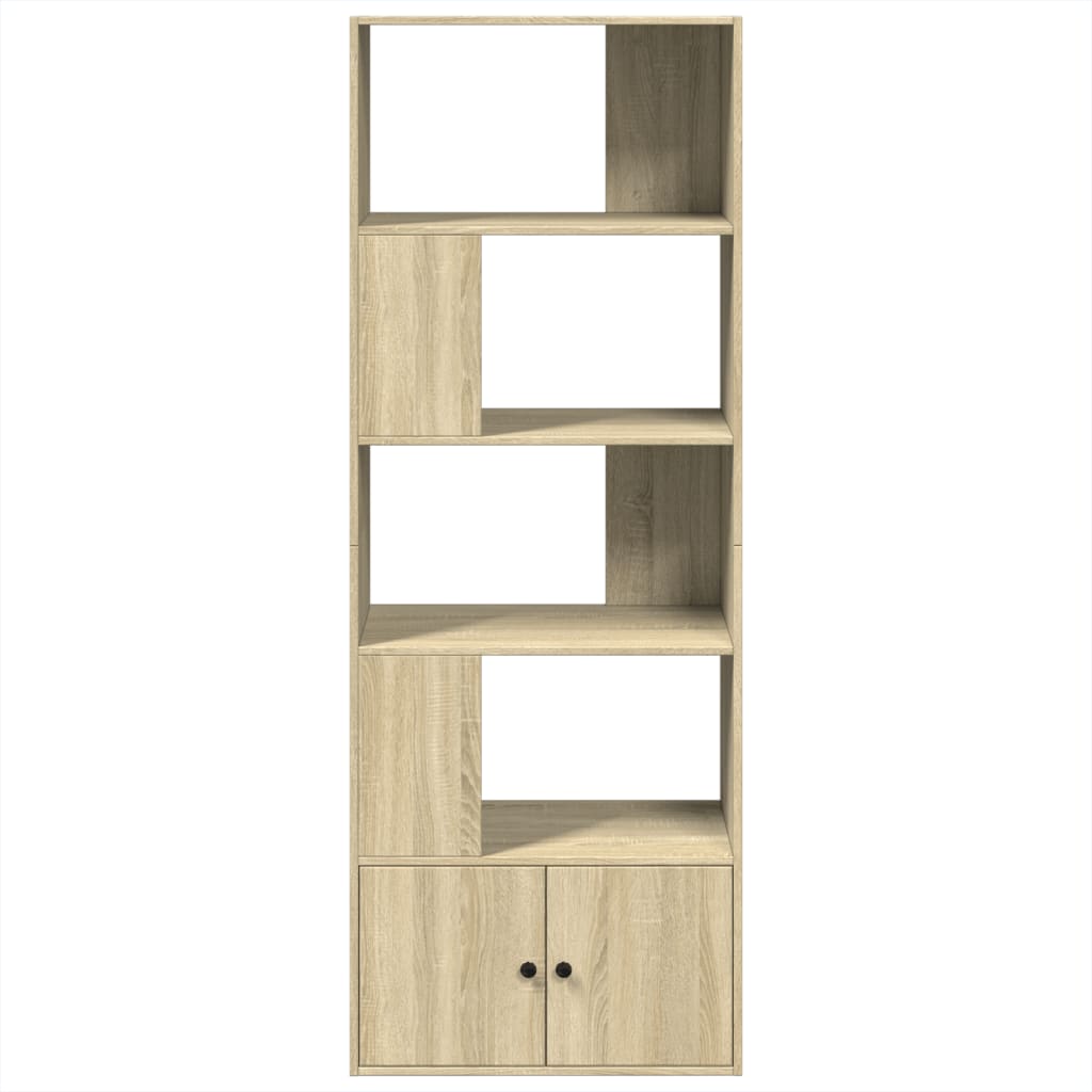 Boekenkast 70x36x189 cm bewerkt hout sonoma eikenkleurig