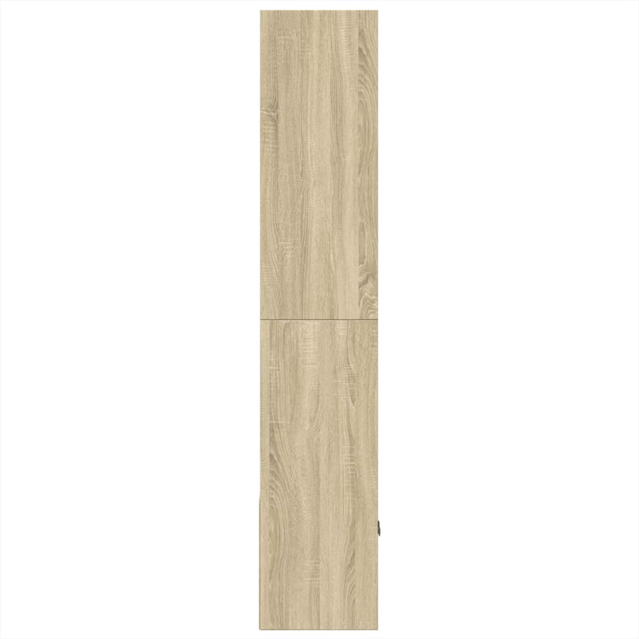 Boekenkast 70x36x189 cm bewerkt hout sonoma eikenkleurig