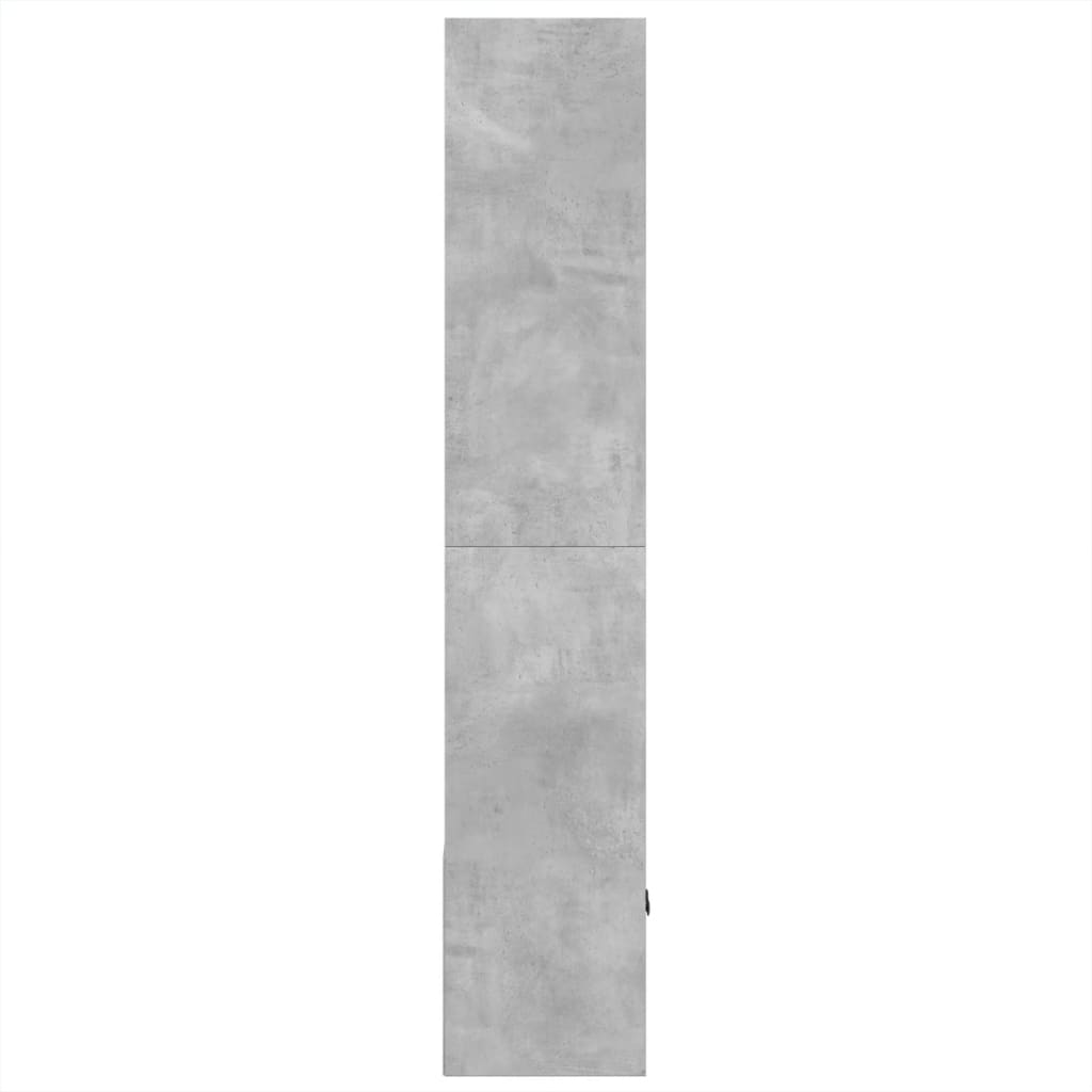 Boekenkast 70x36x189 cm bewerkt hout betongrijs