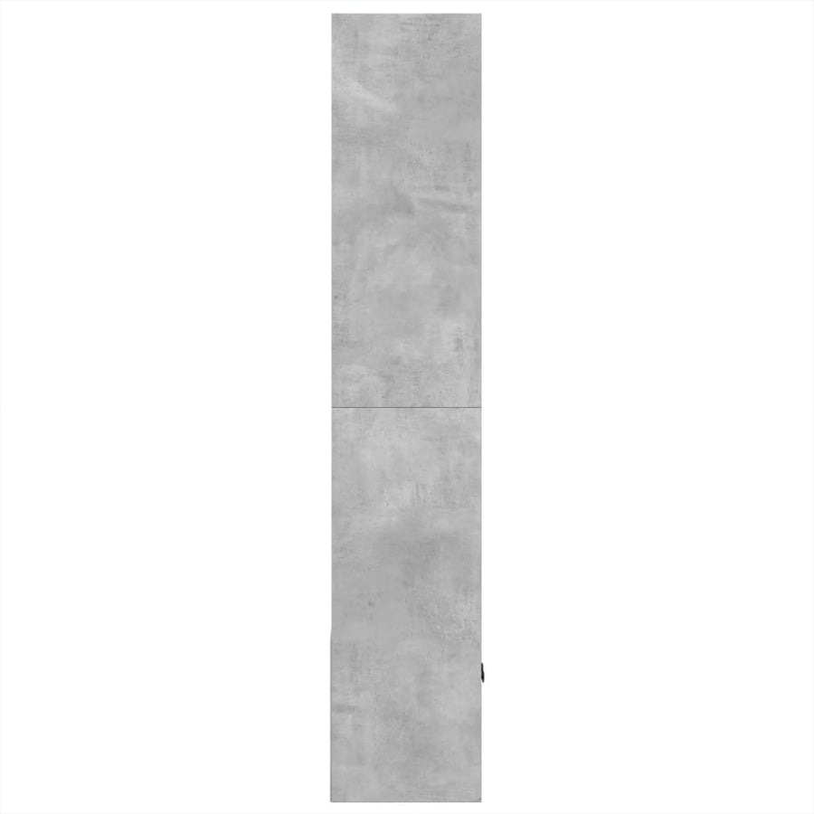 Boekenkast 70x36x189 cm bewerkt hout betongrijs