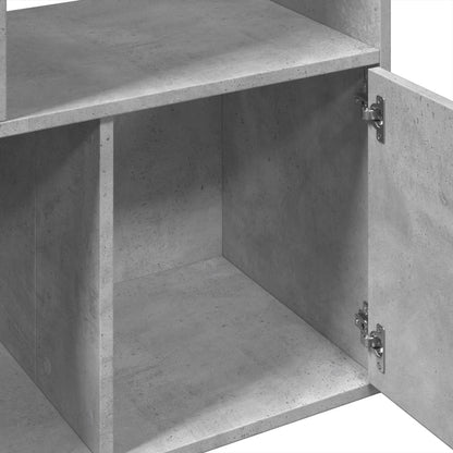 Boekenkast 70x36x189 cm bewerkt hout betongrijs