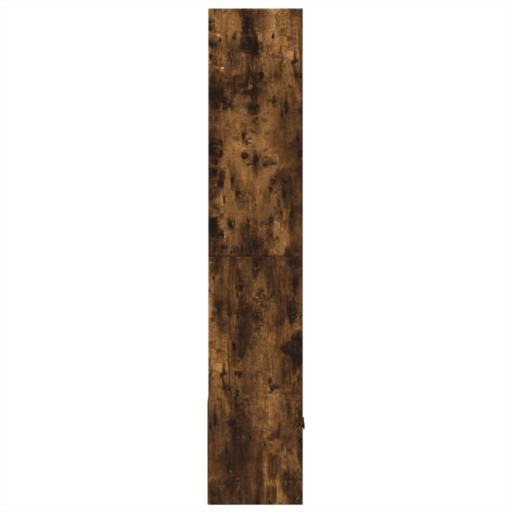 Boekenkast 70x36x189 cm bewerkt hout gerookt eikenkleurig