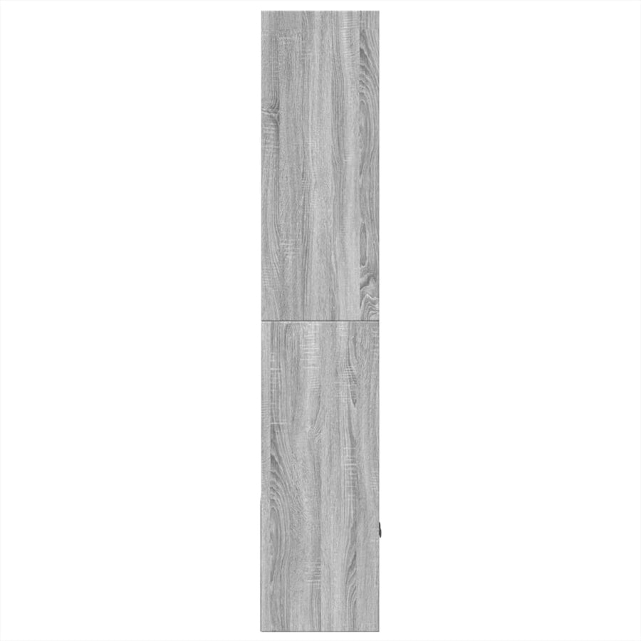 Boekenkast 70x36x189 cm bewerkt hout grijs sonoma eikenkleurig