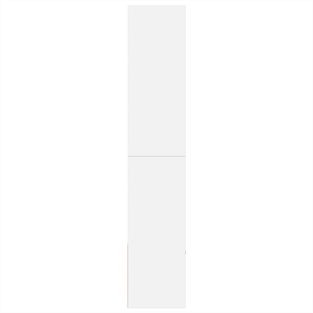 Boekenkast 100x36x189 cm bewerkt hout wit
