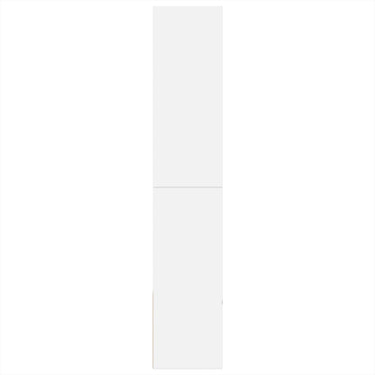 Boekenkast 100x36x189 cm bewerkt hout wit