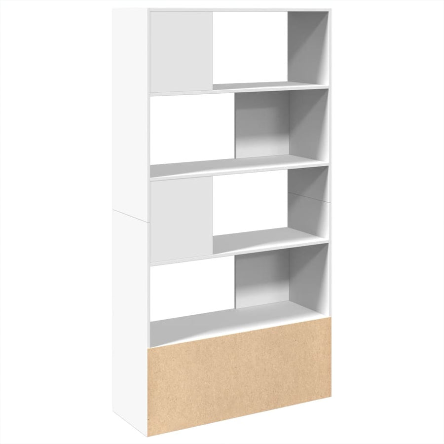 Boekenkast 100x36x189 cm bewerkt hout wit