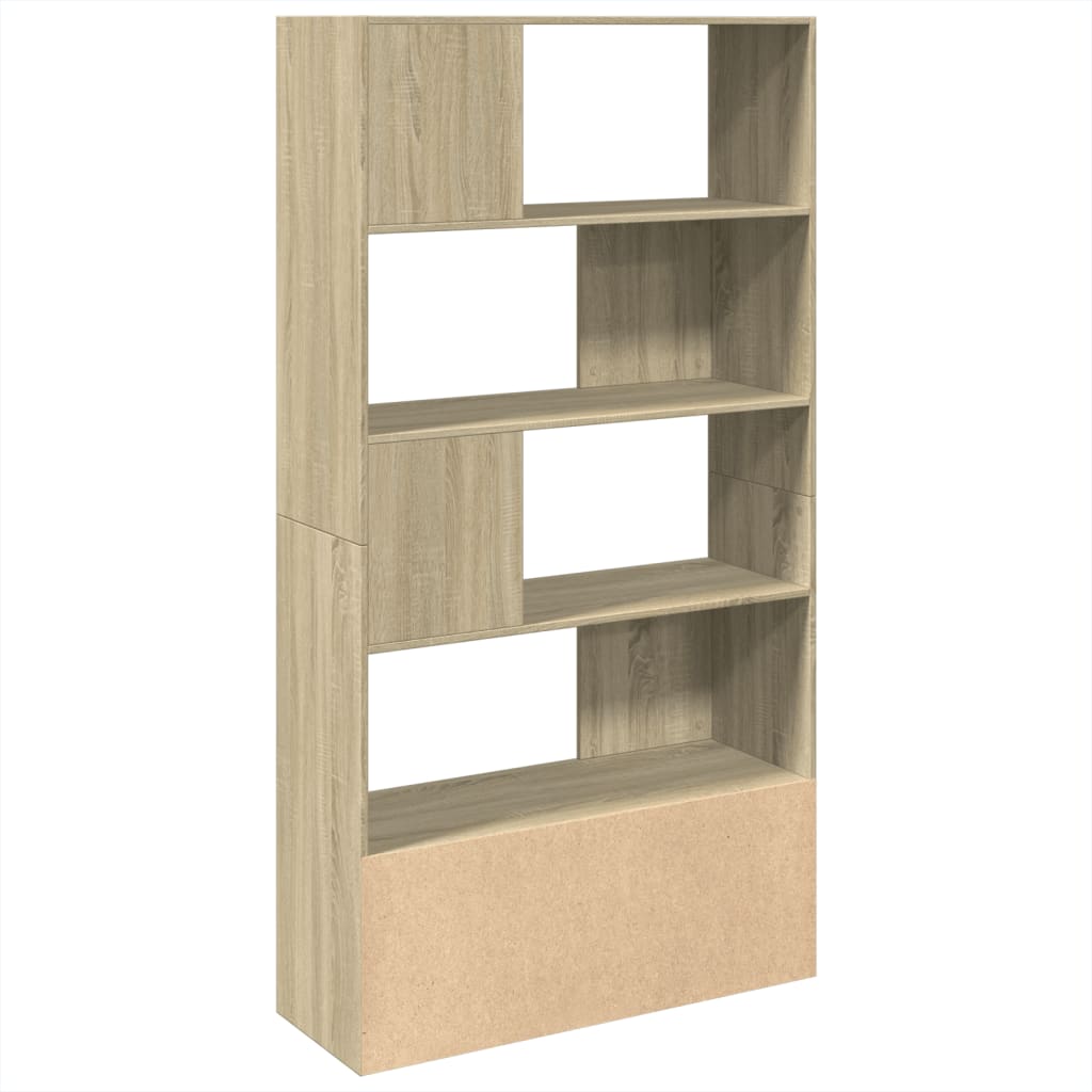 Boekenkast 100x36x189 cm bewerkt hout sonoma eikenkleurig