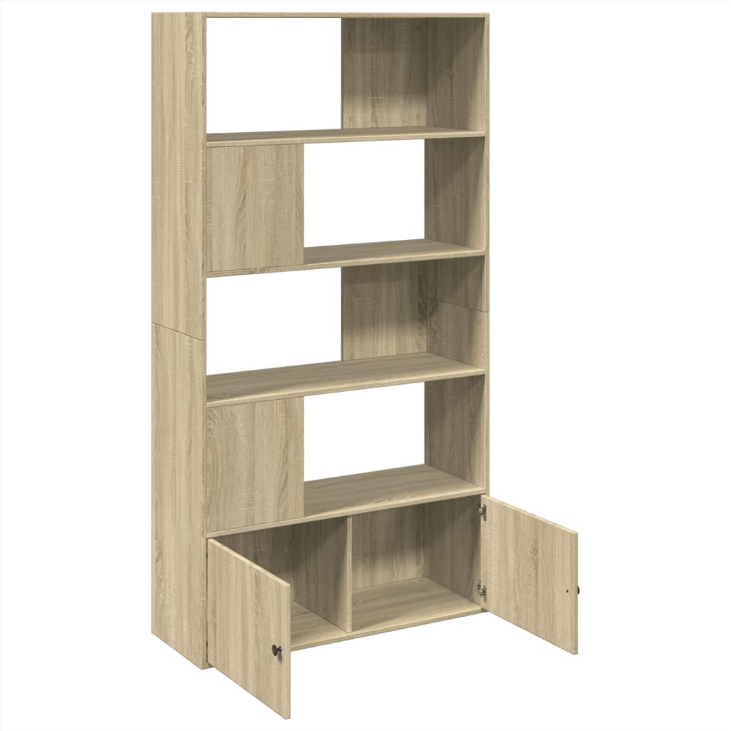 Boekenkast 100x36x189 cm bewerkt hout sonoma eikenkleurig