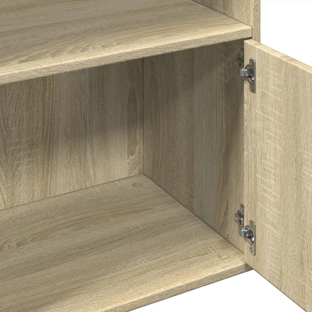 Boekenkast 100x36x189 cm bewerkt hout sonoma eikenkleurig