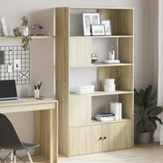 Boekenkast 100x36x189 cm bewerkt hout sonoma eiken