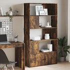 Boekenkast 100x36x189 cm bewerkt hout eikenkleurig