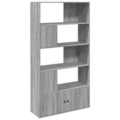Boekenkast 100x36x189 cm bewerkt hout grijs sonoma eikenkleurig