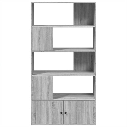 Boekenkast 100x36x189 cm bewerkt hout grijs sonoma eikenkleurig