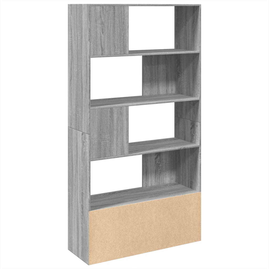 Boekenkast 100x36x189 cm bewerkt hout grijs sonoma eikenkleurig