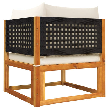 5-delige Loungeset met kussens massief acaciahout