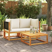 Tuinstoel acaciahout rotan 65x65x65 cm
