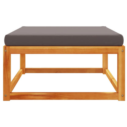 Tuinvoetenbank met kussen 65x65x29 massief acaciahout
