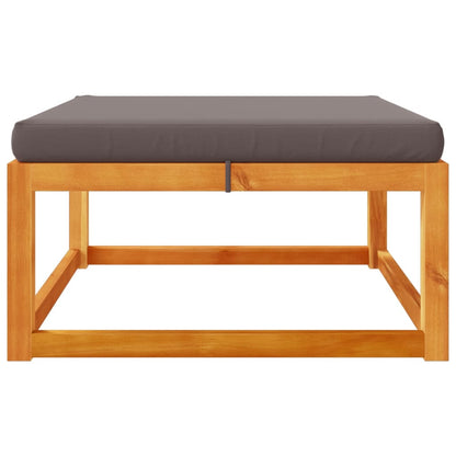 Tuinvoetenbank met kussen 65x65x29 massief acaciahout