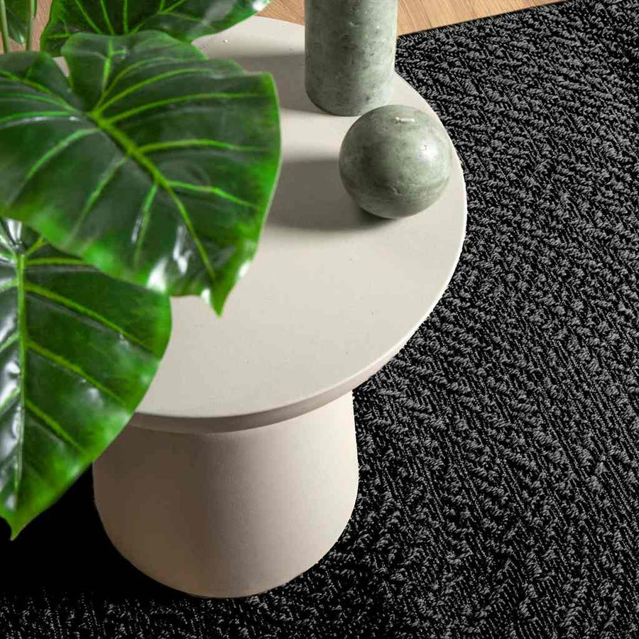 Vloerkleed Zizur Binnen En Buiten 120X170Cm Jute Look Antraciet 120 x 170 cm