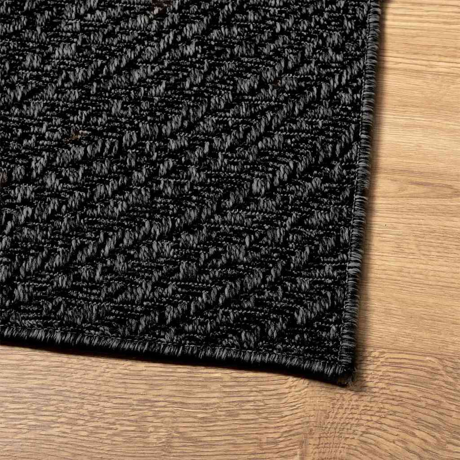 Vloerkleed Zizur Binnen En Buiten 120X170Cm Jute Look Antraciet 120 x 170 cm