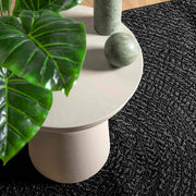Vloerkleed 140x200 cm jute look antraciet