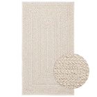 Vloerkleed 60x110 cm crème jute look