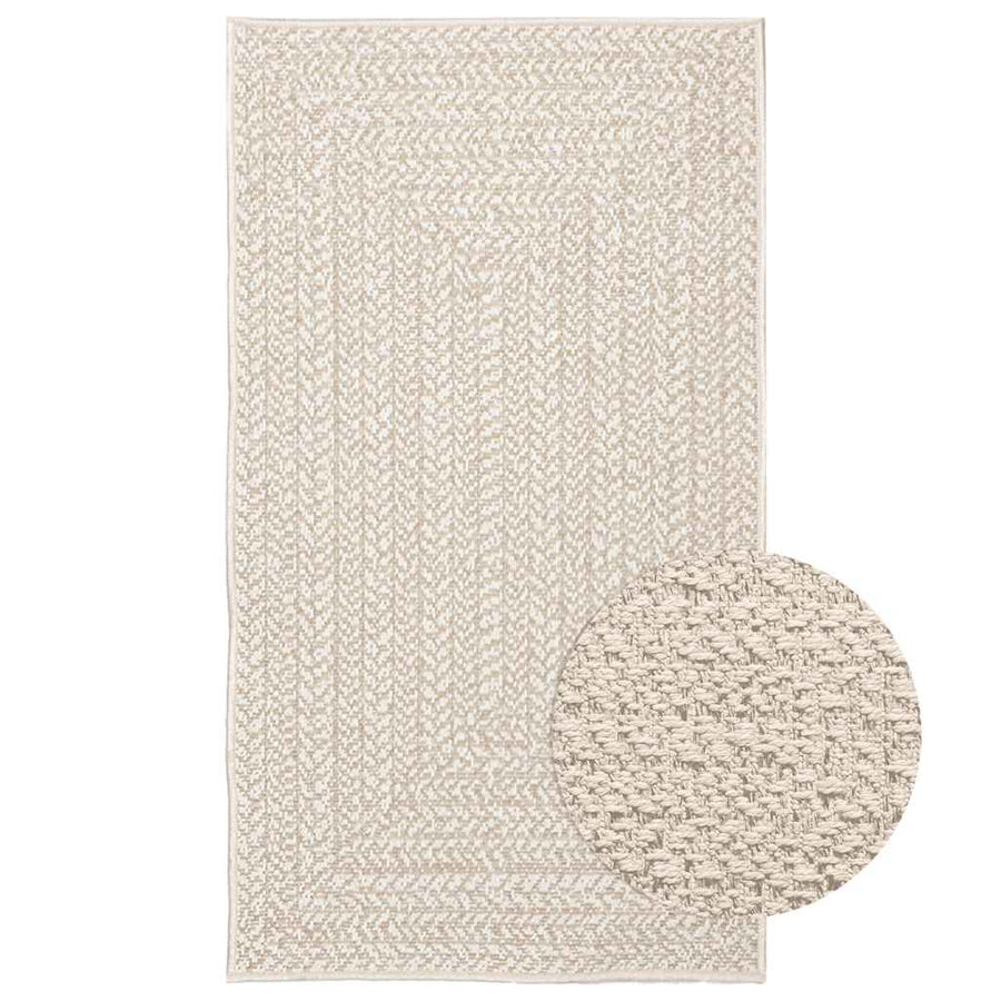 Vloerkleed ZIZUR room binnen en buiten 60x110 cm jute look