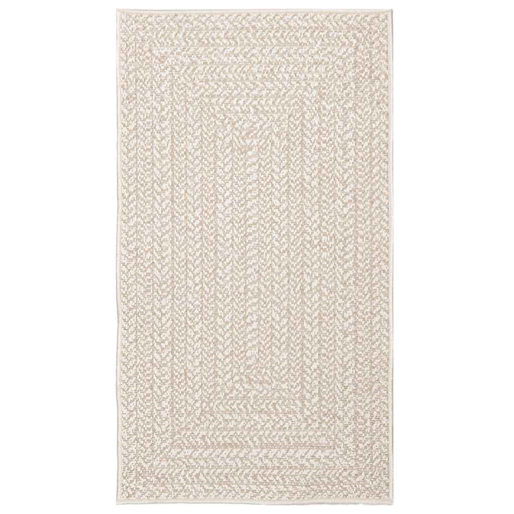 Vloerkleed ZIZUR room binnen en buiten 60x110 cm jute look