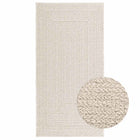 Vloerkleed 80x150 cm crème jute look binnen buiten