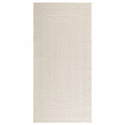Vloerkleed ZIZUR room binnen en buiten 100x200 cm jute look