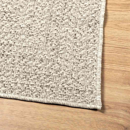 Vloerkleed ZIZUR room binnen en buiten 120x120 cm jute look