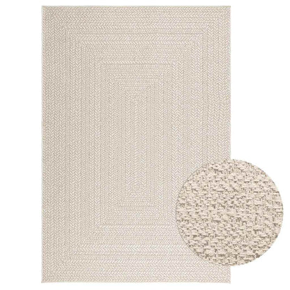 Vloerkleed ZIZUR room binnen en buiten 140x200 cm jute look