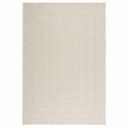 Vloerkleed ZIZUR room binnen en buiten 140x200 cm jute look