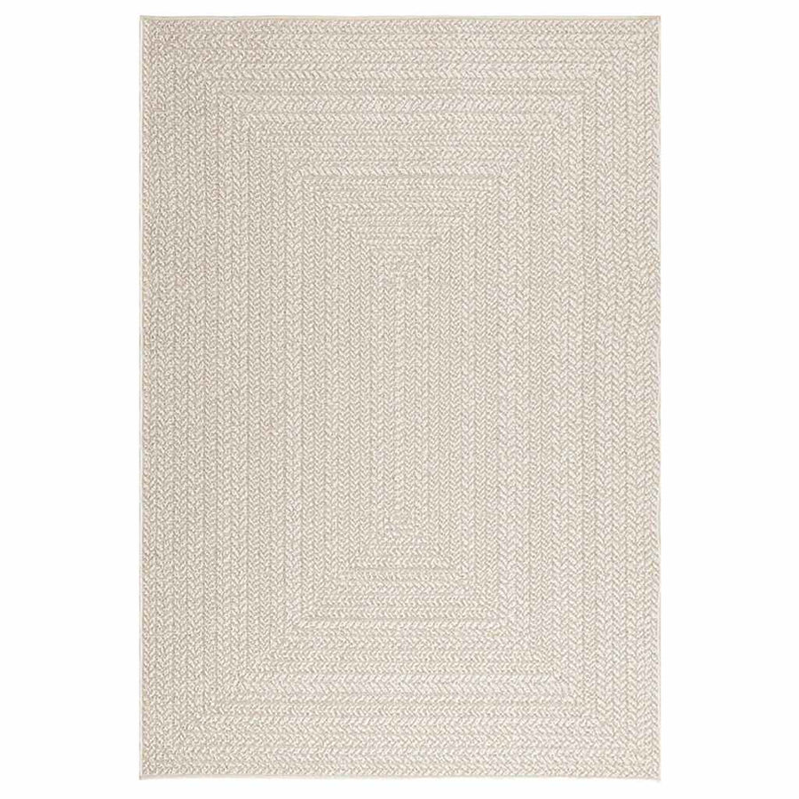 Vloerkleed ZIZUR room binnen en buiten 140x200 cm jute look