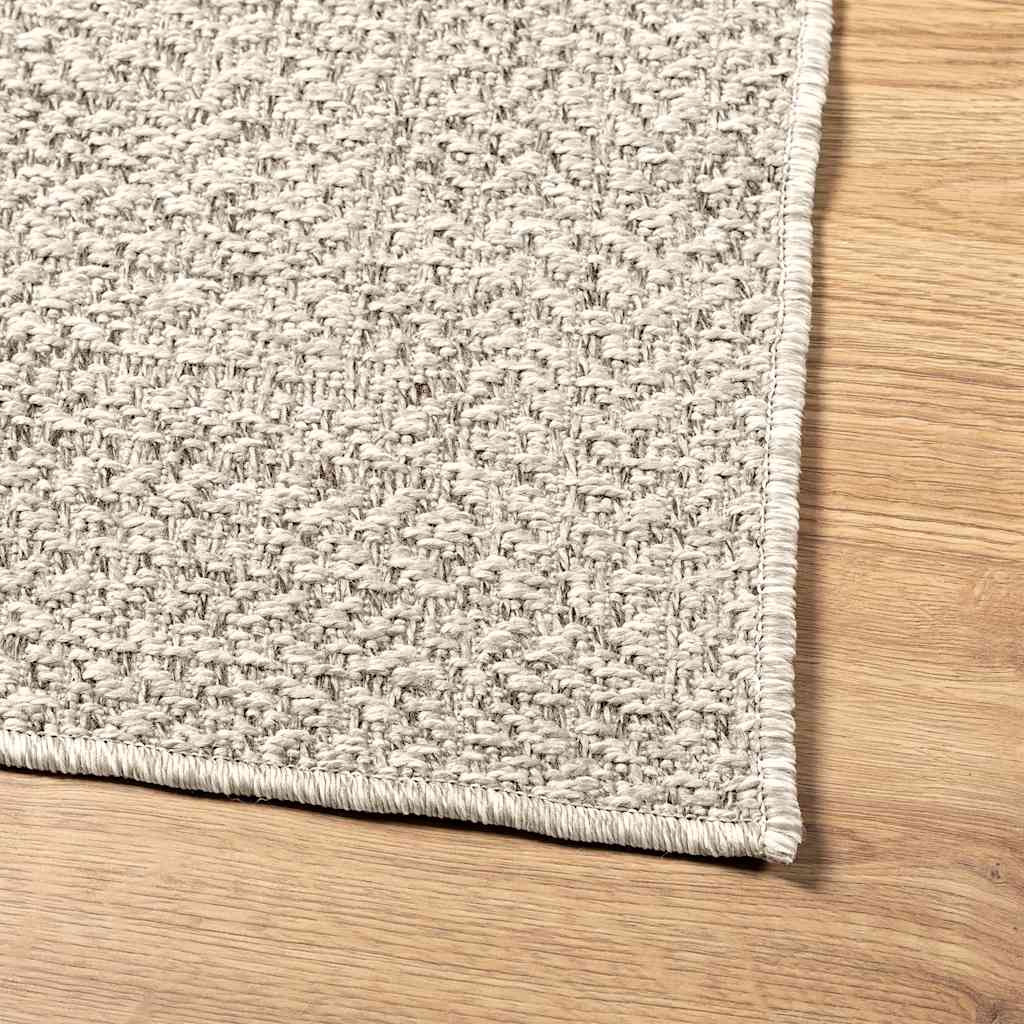 Vloerkleed ZIZUR room binnen en buiten 140x200 cm jute look
