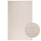 Vloerkleed 160x230 cm jute look crème