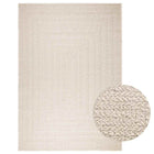 Vloerkleed 200x290 cm jute look crème