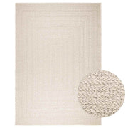 Vloerkleed 200x290 cm jute look crème