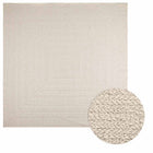 Vloerkleed 240x240 cm polypropeen crème jute look