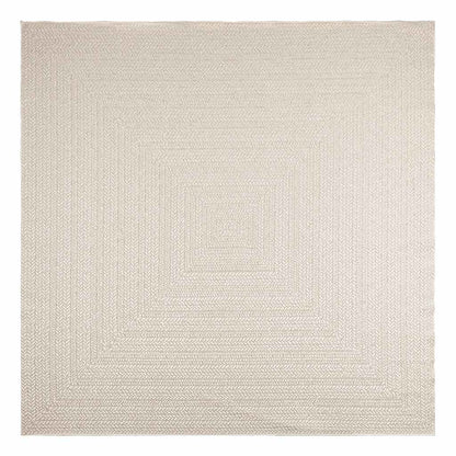Vloerkleed ZIZUR room binnen en buiten 240x240 cm jute look