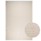 Vloerkleed 240x340 cm polypropeen crème jute look